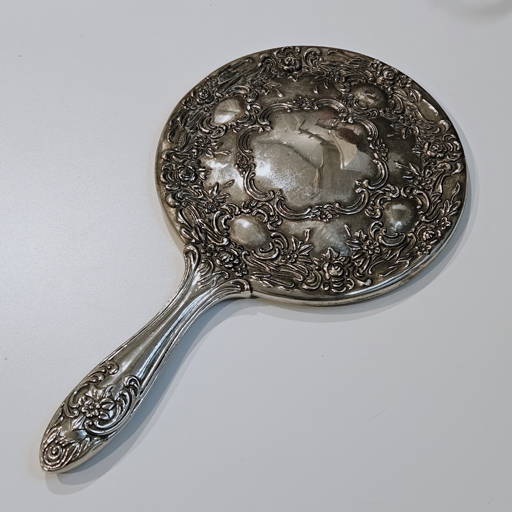 Antique Silver Plated Vanity Mirror frame